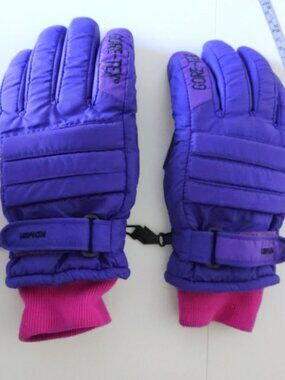 Vintage Kombi Gore-Tex Gloves‎ Men's XS Purple Genuine Leather Palms